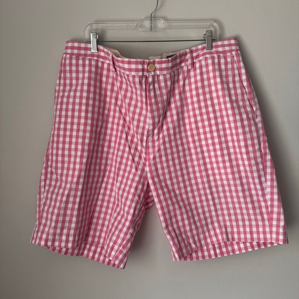 Vineyard Vines Breaker Short Pink Gingham 100% Cotton Preppy Summer Size 42